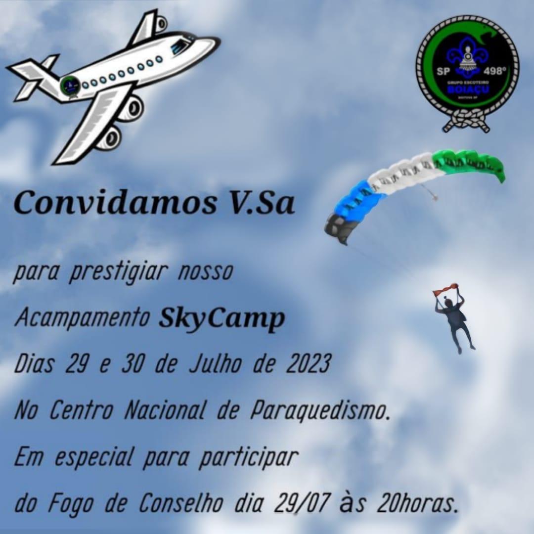 ACAMPAMENTO SKYCAMP NO PARAQUEDISMO