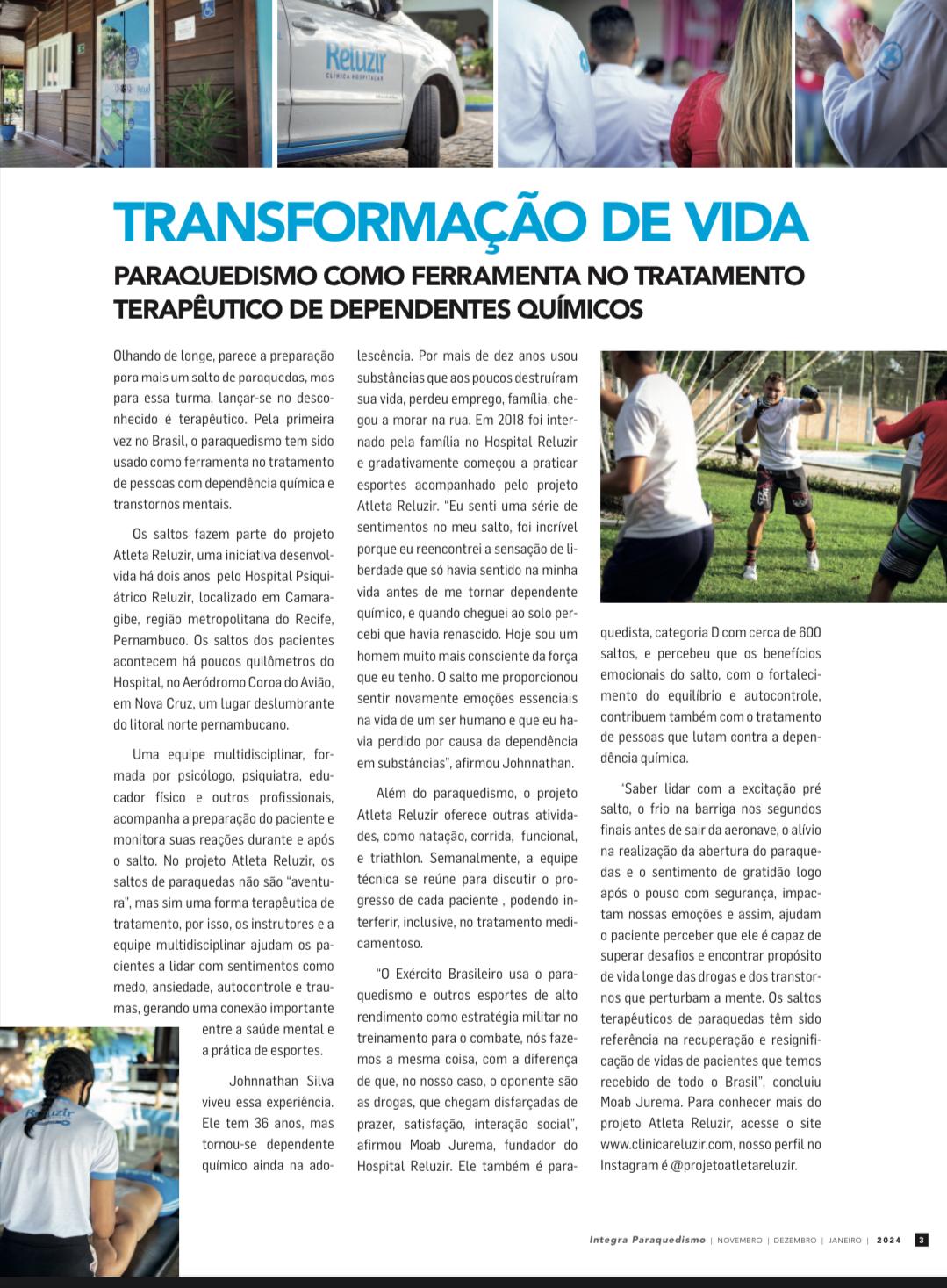 Paraquedismo como ferramenta de transformação.