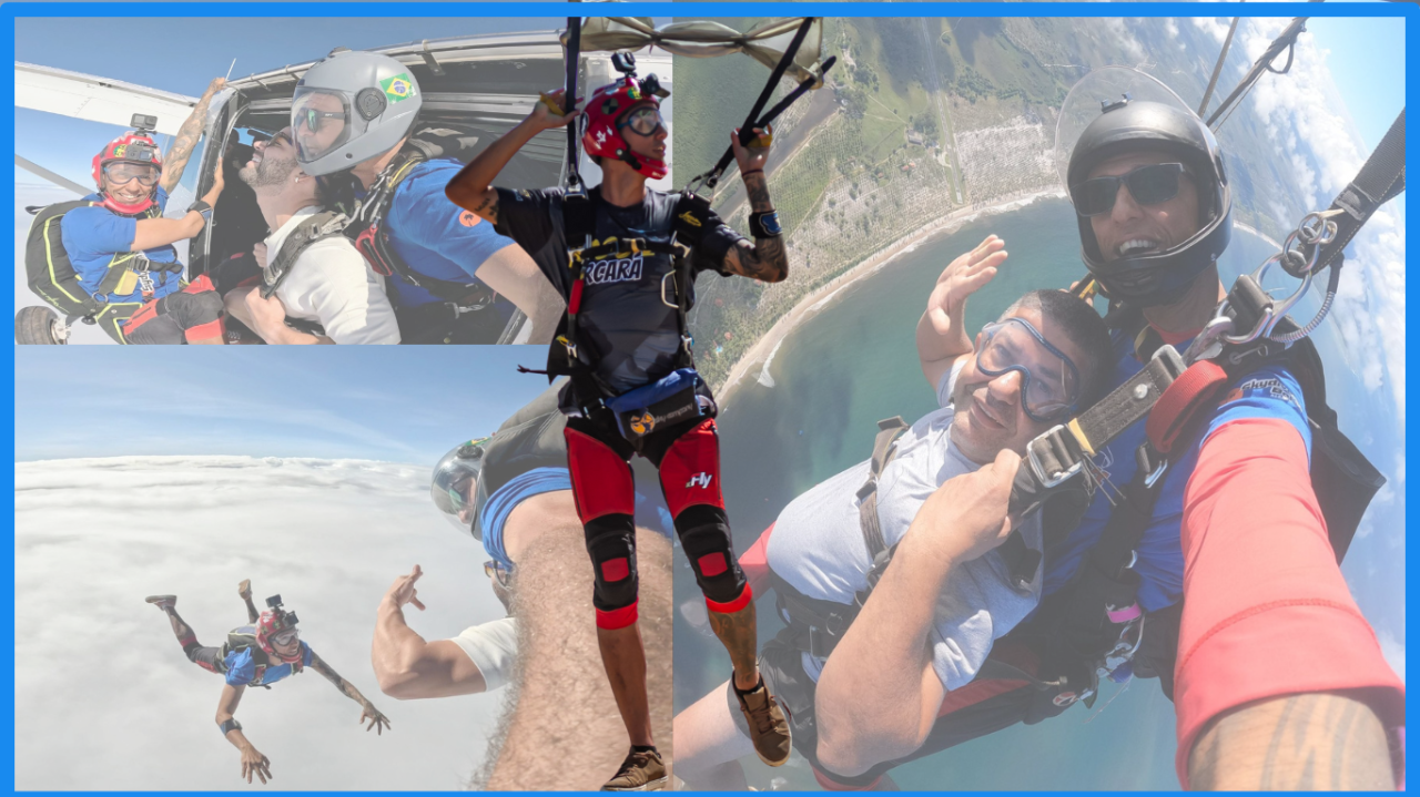 A História de João Elio no Paraquedismo: Da Primeira Aventura à Pilotagem Tandem