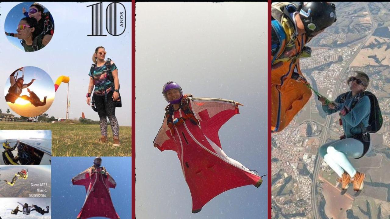 Aline Rech: Da Secretária de Escola de Paraquedismo à Piloto de Wingsuit